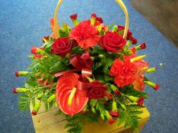 Ruby Basket Arrangement