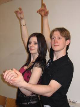 Adult Couple practising 