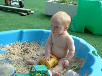 Enjoying sand play