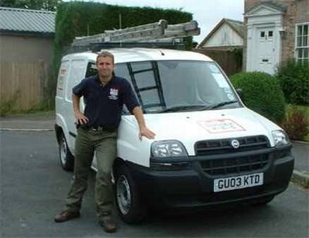 Technician and van