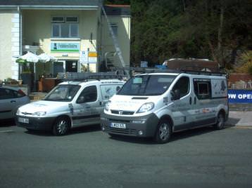 Vans at hotel job
