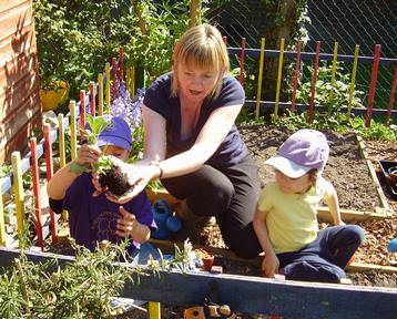 Planting in the Nursery Vegetable Garden
