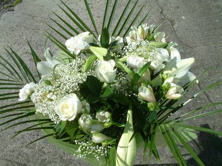 all white bouquet from £25