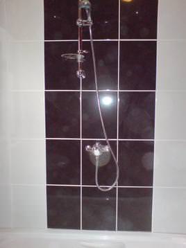 new shower mixer and tiling