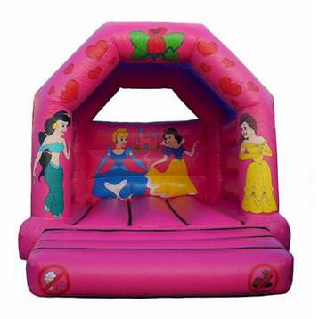 Pink princess bouncy castle 