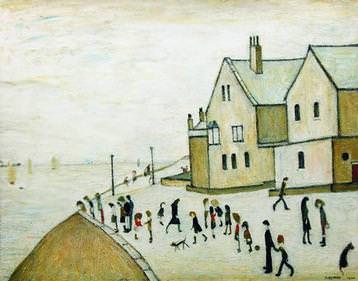 L.S Lowry ,On a Promenade, Hartlepool