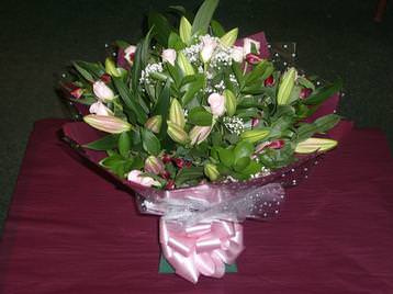 Handtied with lillies