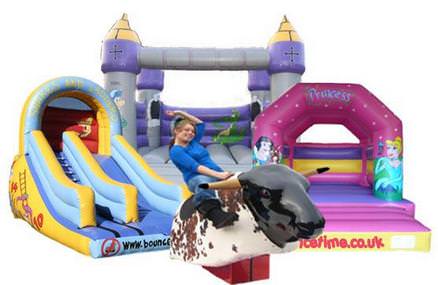 Bounce Time Castle, Slide, Rodeo Bull