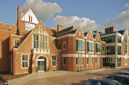 Front of the school with our new development.