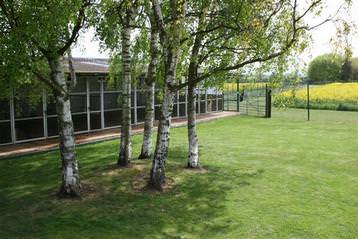 Outdoor Kennels with field view