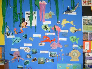 An under the sea display of the children's w