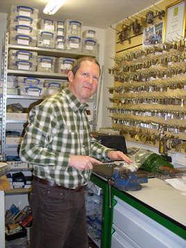 Master Locksmith at work in our workshop