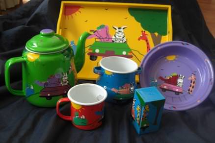 Hand Painted Kiddies plates, mugs, teapots