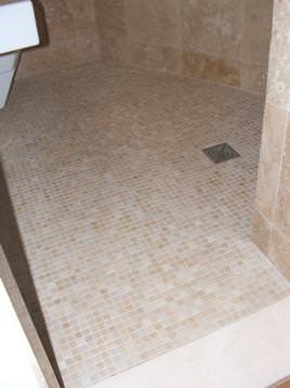 Mosaic wet room floor