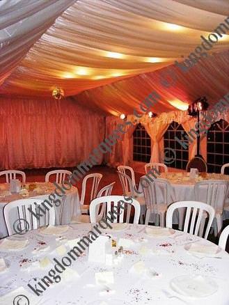 Inside our wedding Marquee