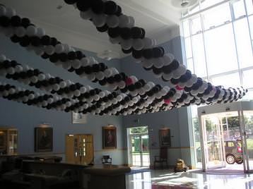 40ft long balloon garlands at the Royal Navy 