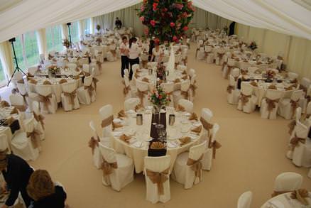 Beautiful wedding interior for 200 guests