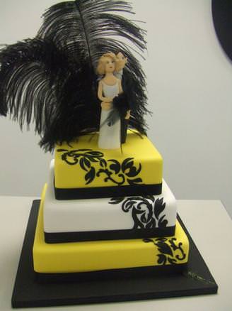 Art Deco theme wedding cake