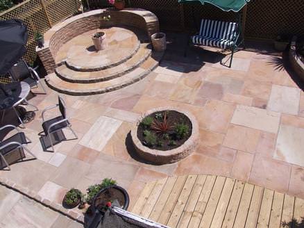 Natural stone paving patio