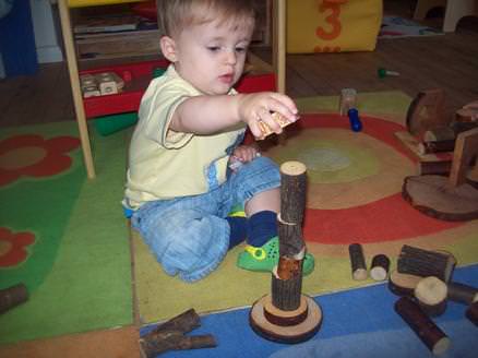 Building towers from eco tree blocks