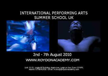 International Performing Arts Summer School 