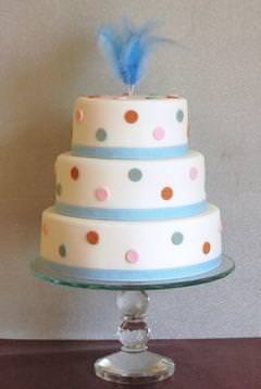 Vintage Polka Wedding Cake