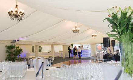 Inside the marquee