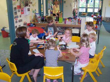 Arts and crafts with the preschool children