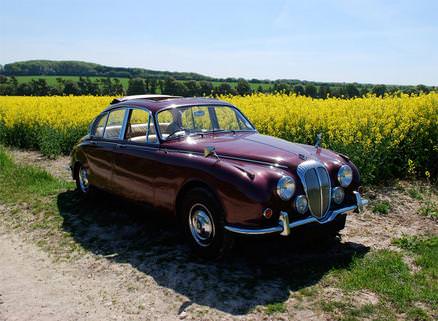 Our Daimler V8 250 in the summer sun