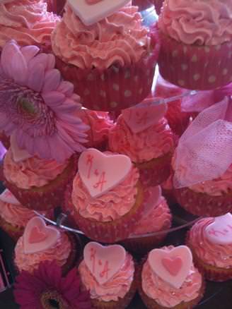 Cake and flower tower