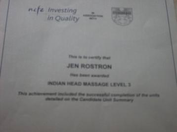 Indian head massage award
