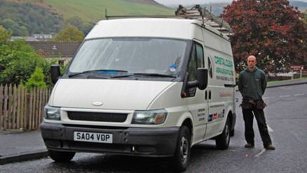 Our van plus staff at the ready