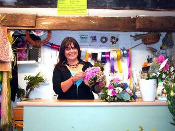 Hayley in her flower shop