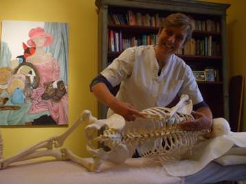 The osteopath demonstrating a technique