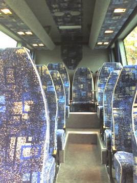 16 high backed seats with three point seatbel
