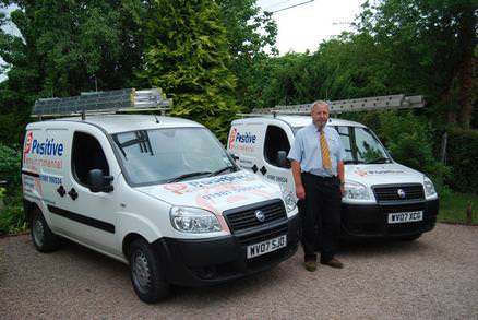 Pest technician and van