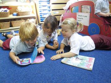 Younger children reading