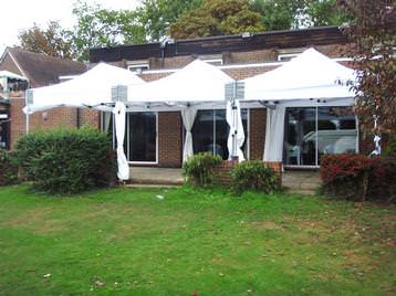 3 x maxi-marquees linked to form 3m x 15m