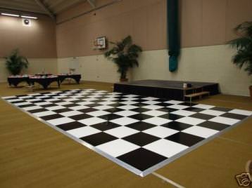 Black-White Dance Floor for Corporate Event