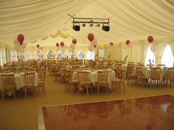 Wedding Marquee inside