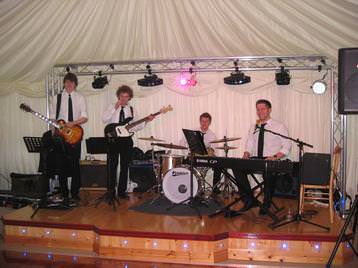 Wedding Band in the Marquee
