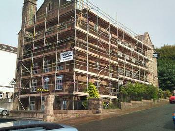 Scaffolding around property for conversion