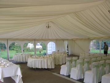 Marquee in a wedding