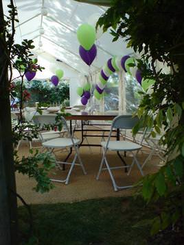 8m Marquee with Balloons
