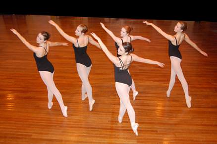 A Senior ballet class