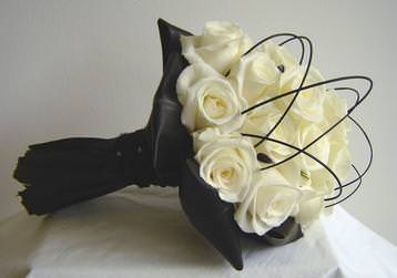 black and white wedding