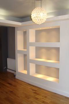 Making a statement using shelving & lighting