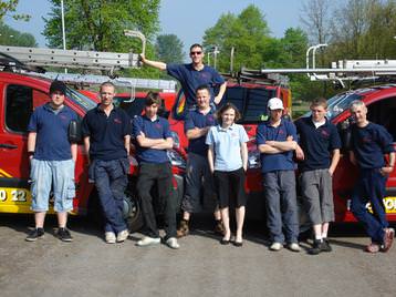 Few of lads & Charlene (pale office person)