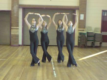 senior dancers in tap class