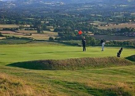 View of 17th green overlooking valley